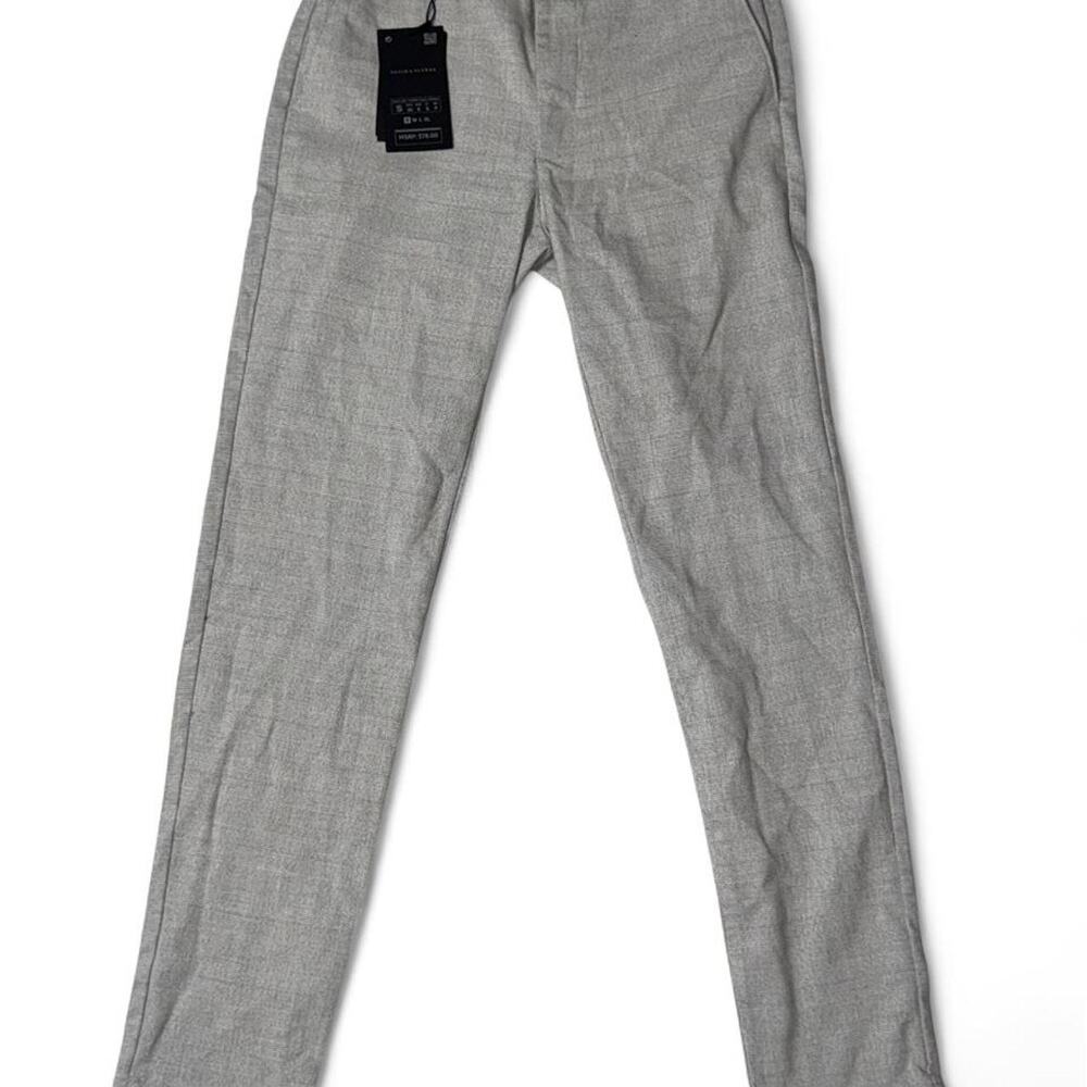 NWT Denim & Flower “The AMS Pant” micro houndstooth plaid pattern Size 30